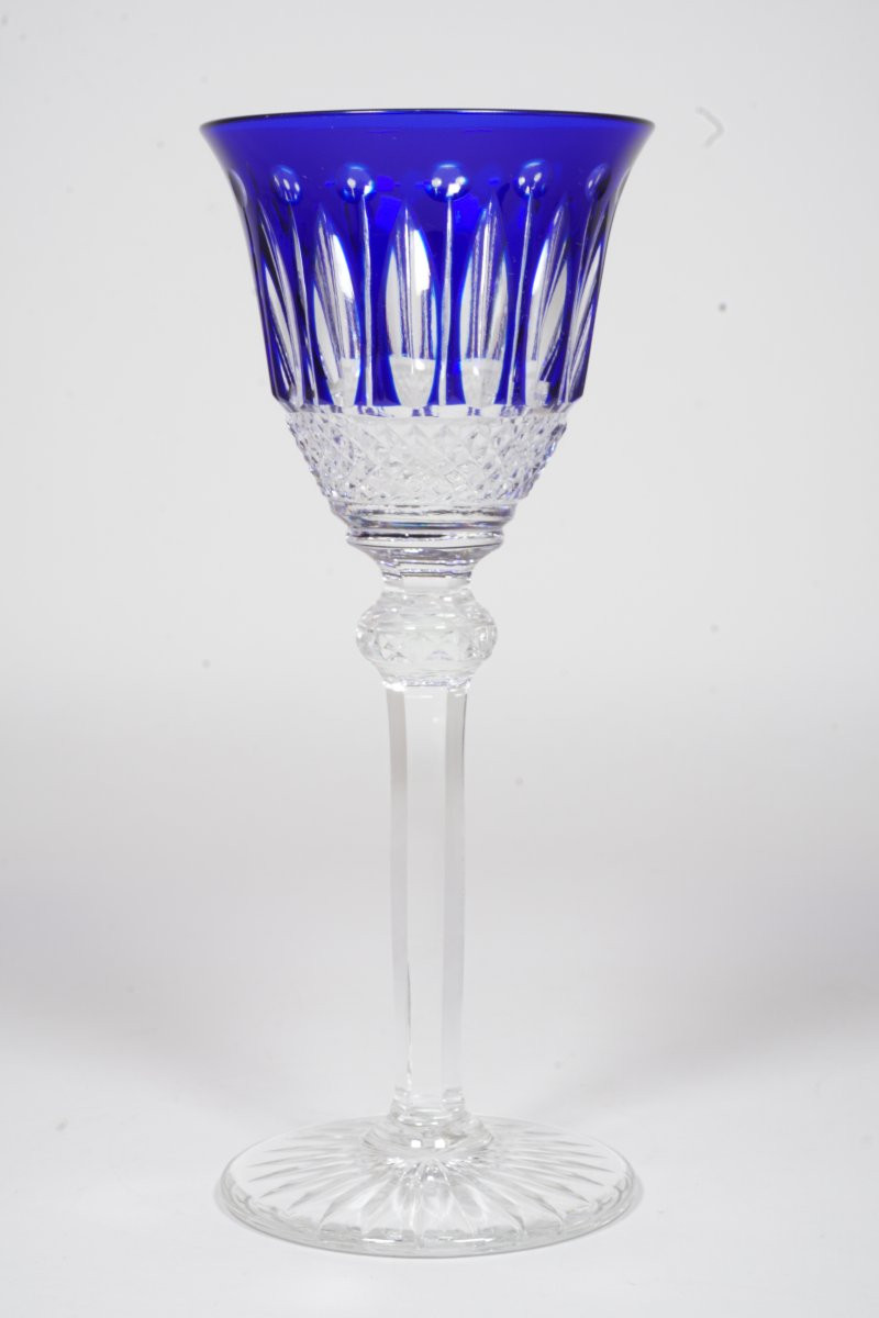 Saint Louis Tommy Dark Blue Crystal Porto,  Wine Glass-photo-2