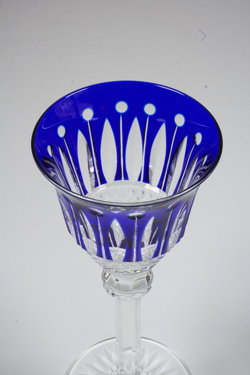 Saint Louis Tommy Dark Blue Crystal Porto,  Wine Glass-photo-3