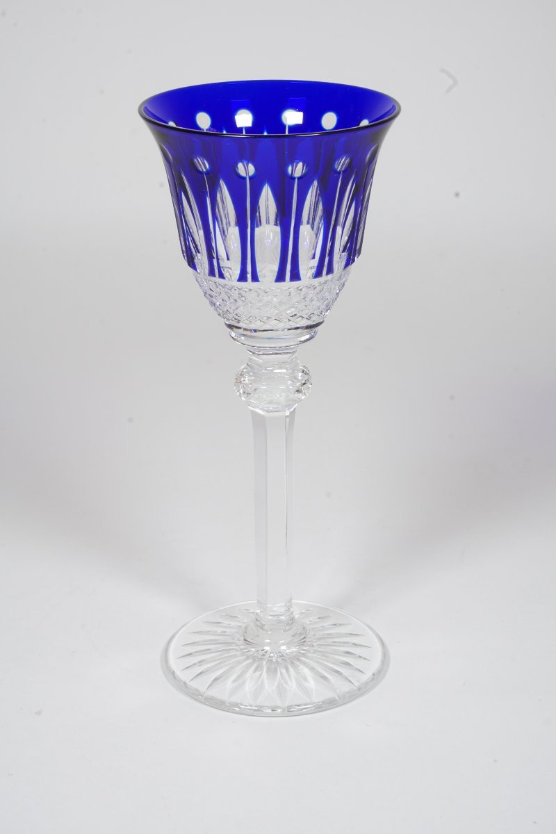 Saint Louis Tommy Dark Blue Crystal Porto,  Wine Glass-photo-1