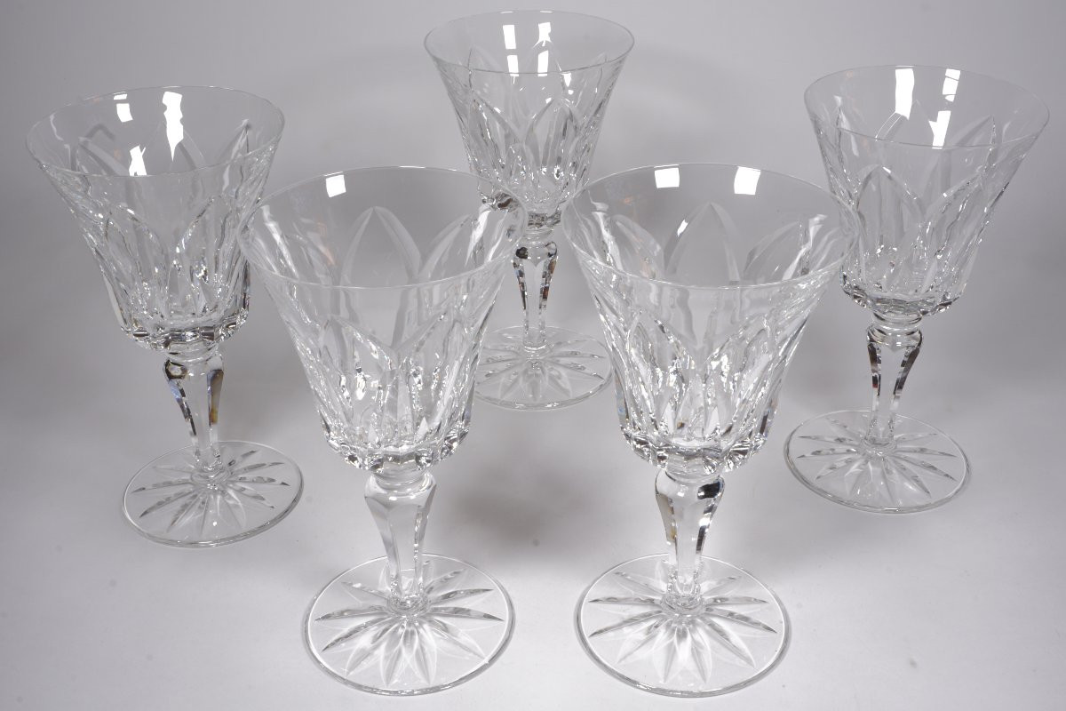 5 Saint Louis Camargue Crystal Water Glasses-photo-3