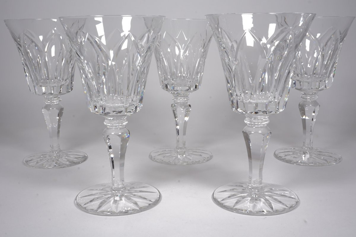 5 Saint Louis Camargue Crystal Water Glasses-photo-1