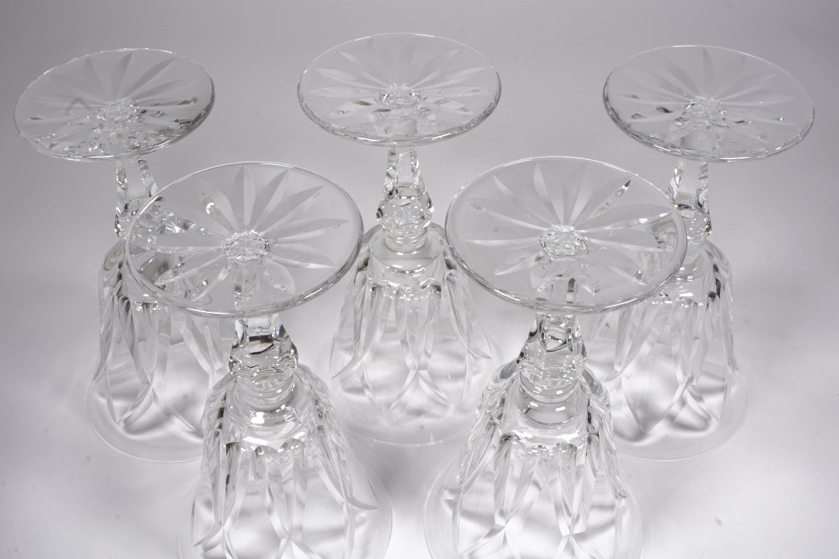 5 Saint Louis Camargue Crystal Water Glasses-photo-3