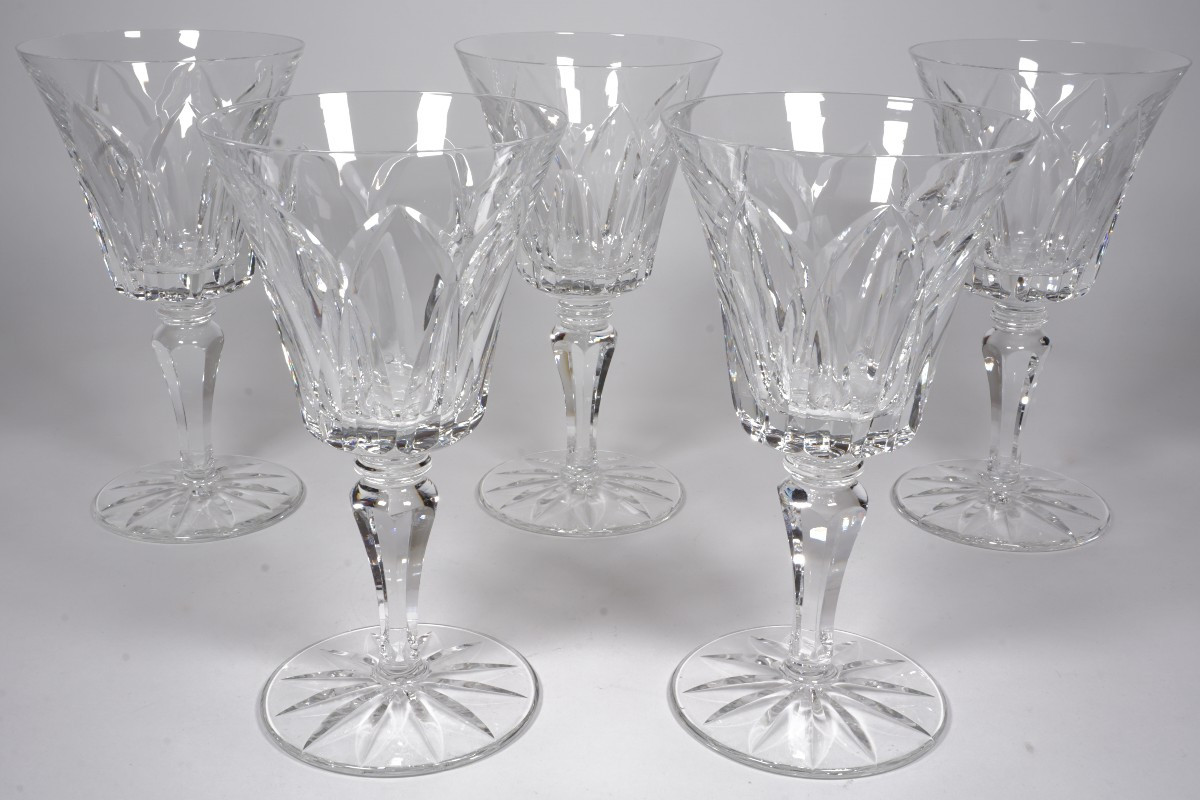 5 Saint Louis Camargue Crystal Water Glasses