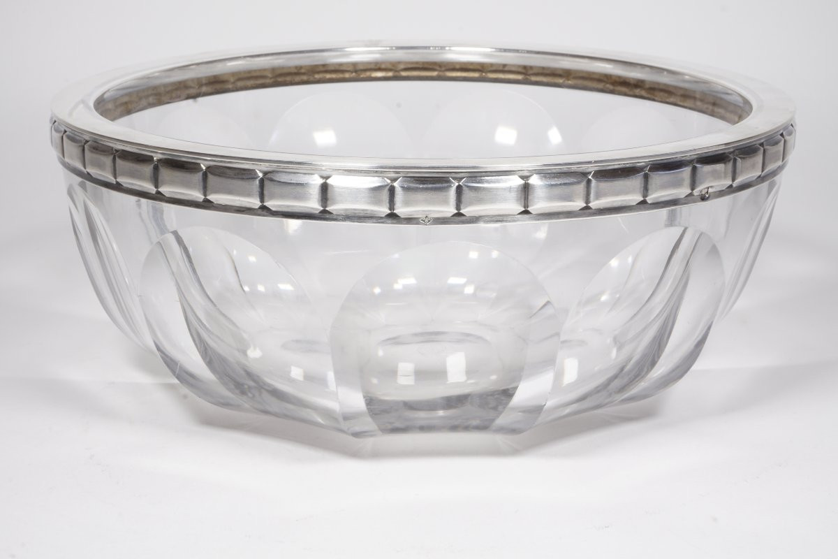 Coupe, jatte, saladier cristal Baccarat Harcourt, Argent Tetard Frères-photo-2
