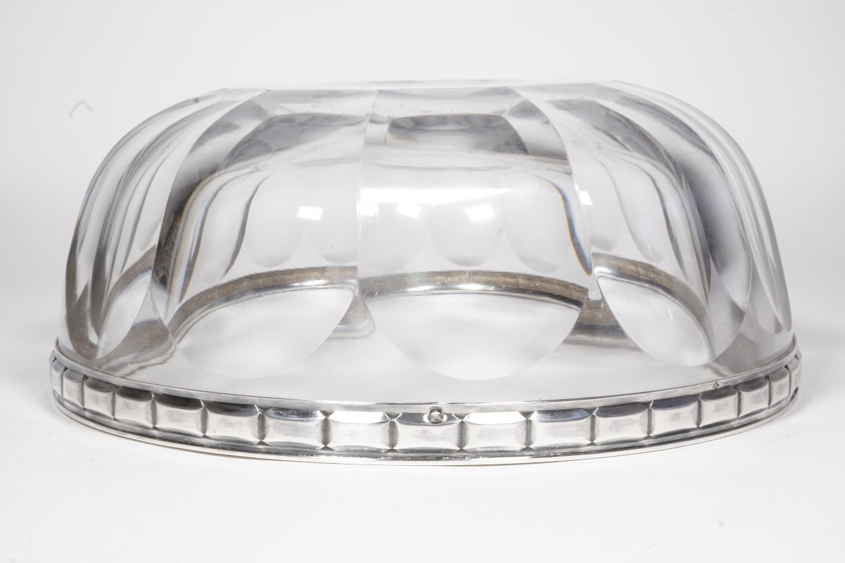Coupe, jatte, saladier cristal Baccarat Harcourt, Argent Tetard Frères-photo-3