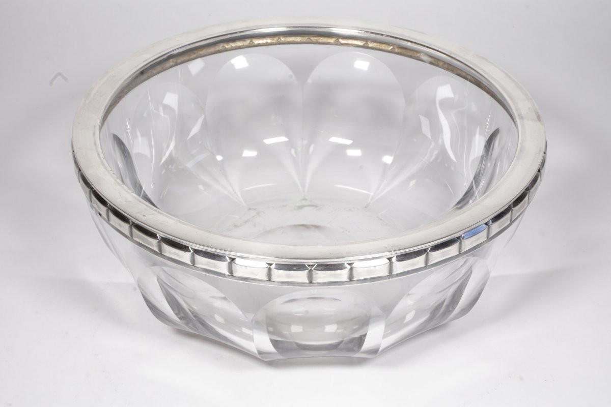 Coupe, jatte, saladier cristal Baccarat Harcourt, Argent Tetard Frères-photo-4