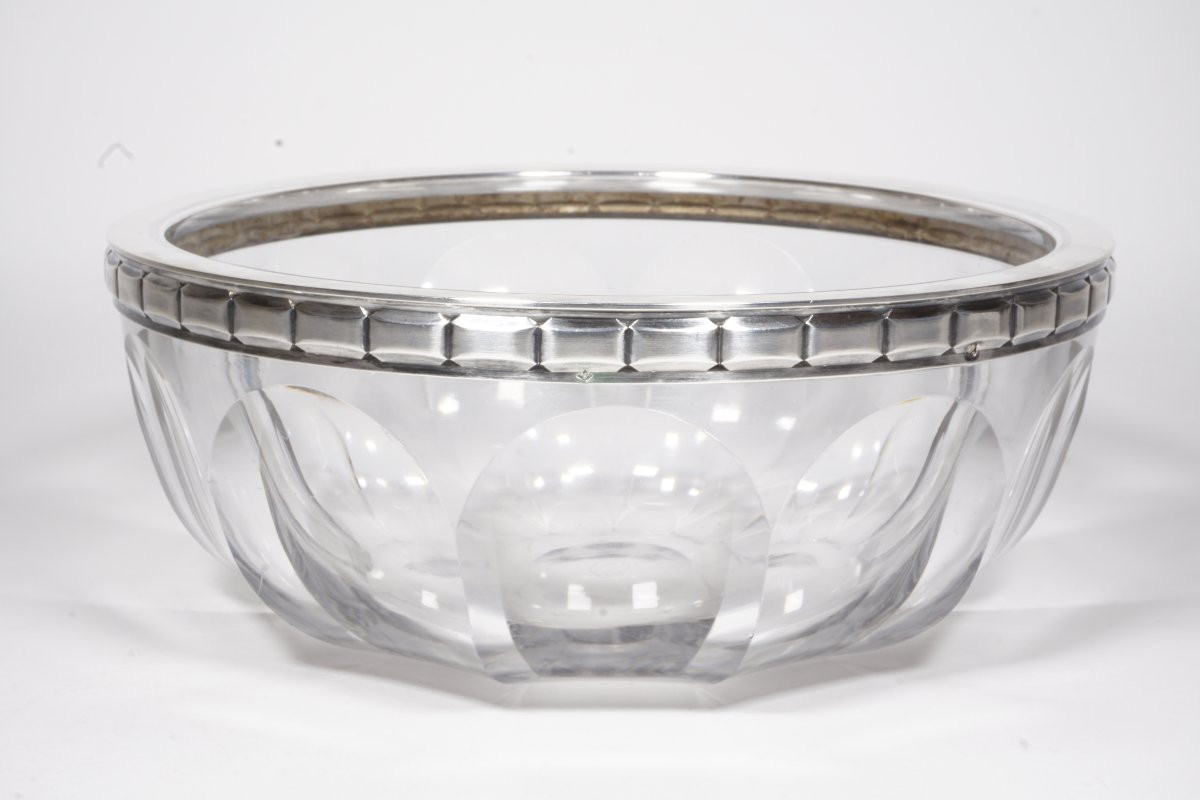 Coupe, jatte, saladier cristal Baccarat Harcourt, Argent Tetard Frères-photo-1