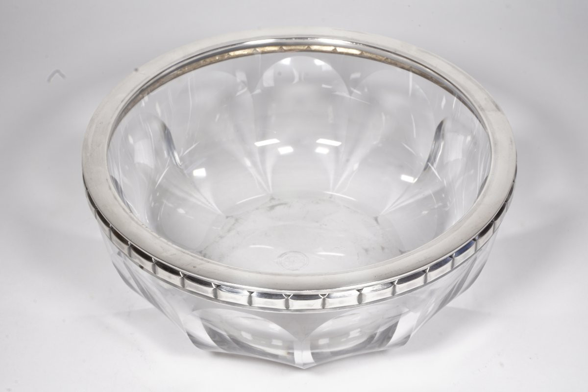 Coupe, jatte, saladier cristal Baccarat Harcourt, Argent Tetard Frères-photo-2