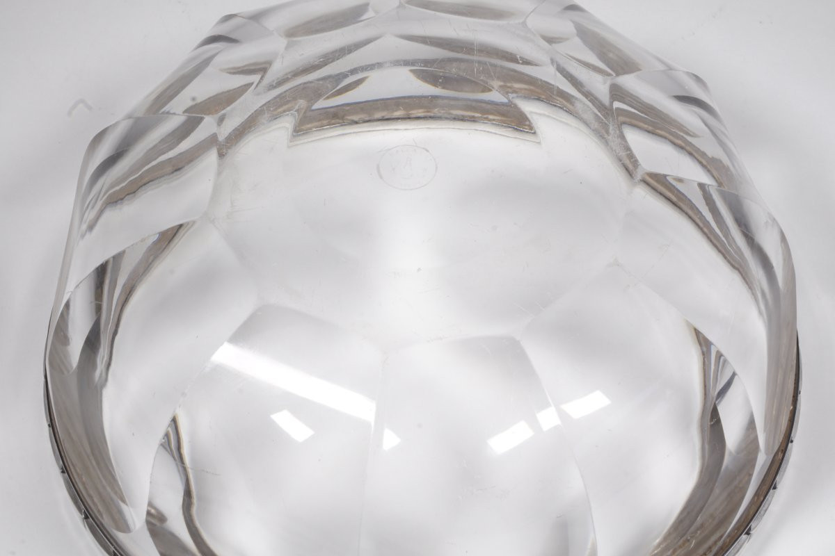 Coupe, jatte, saladier cristal Baccarat Harcourt, Argent Tetard Frères-photo-5