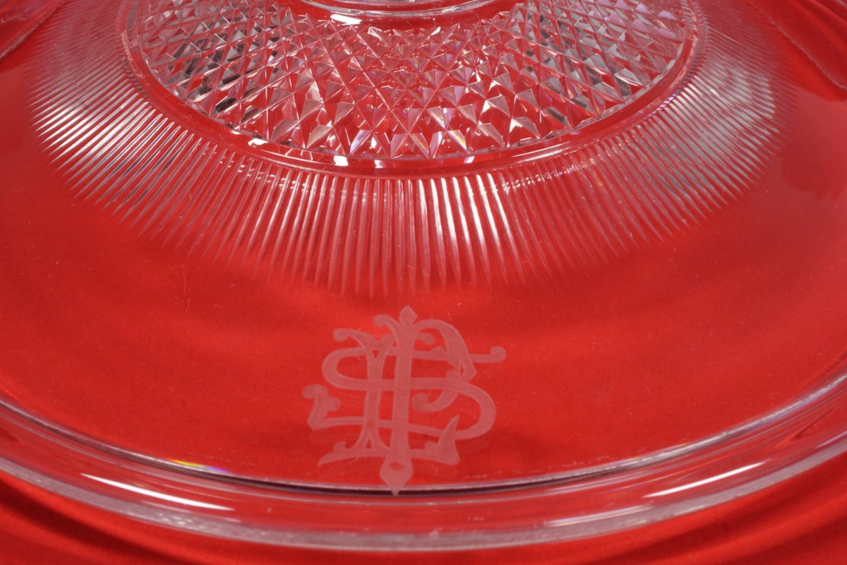 Paire de drageoirs, compotiers cristal Baccarat?, Saint Louis?-photo-6