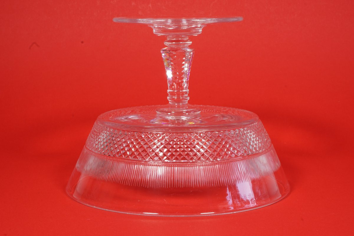 Paire de drageoirs, compotiers cristal Baccarat?, Saint Louis?-photo-7