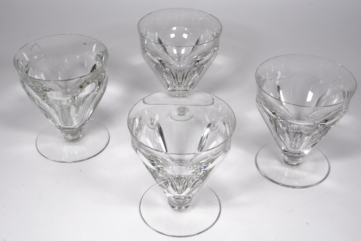 4 Rare Baccarat Talleyrand Harcourt Crystal Glasses No. 3 -photo-1