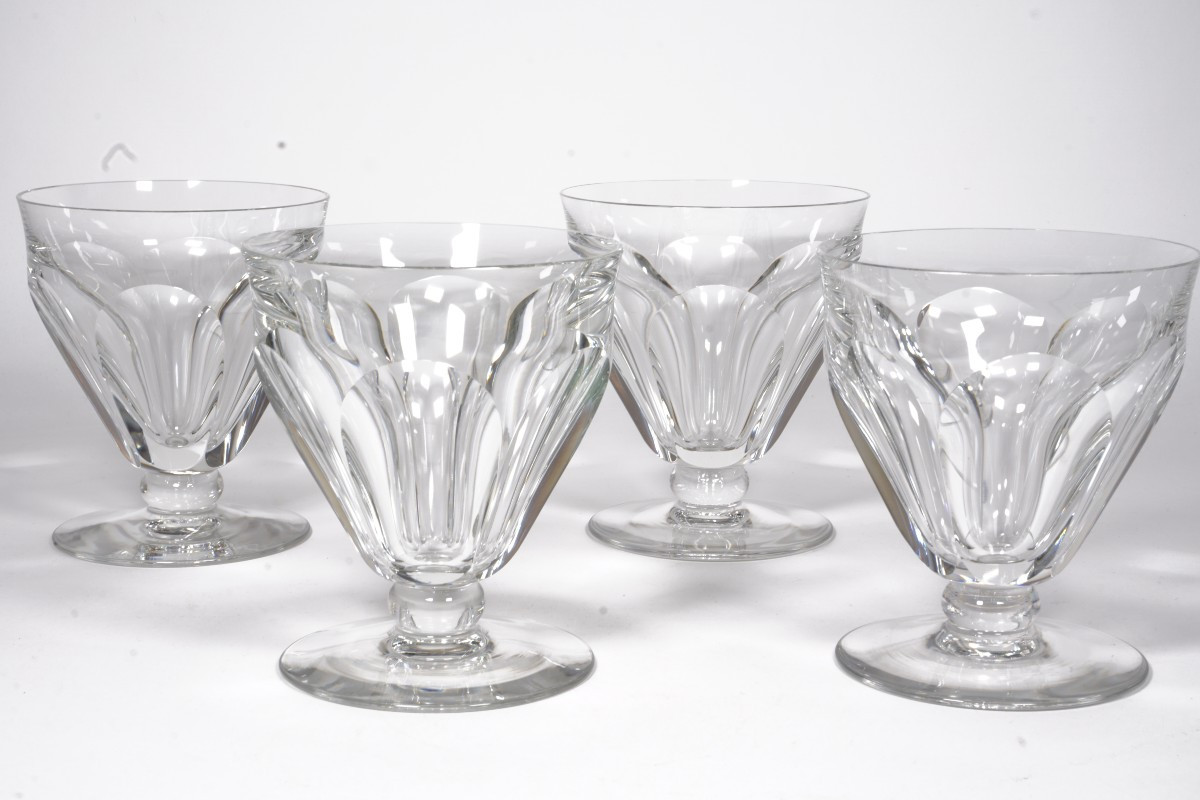 4 Rare Baccarat Talleyrand Harcourt Crystal Glasses No. 3 