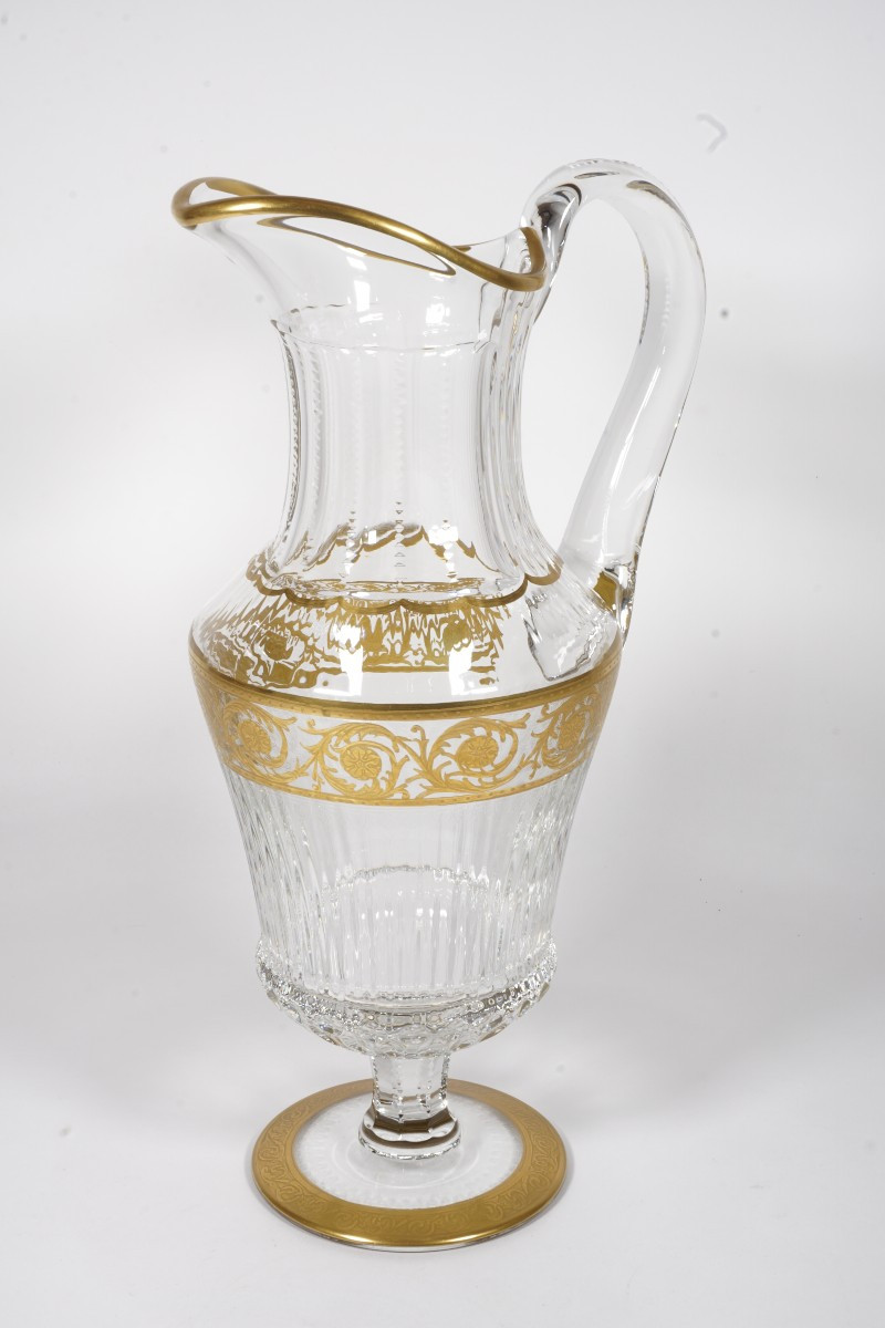 Saint Louis Thistle Crystal Jug, Pitcher, Water Carafe