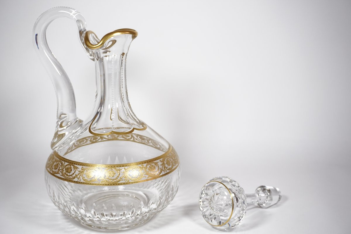 Saint Louis Thistle Crystal Decanter/magnum Carafe-photo-2