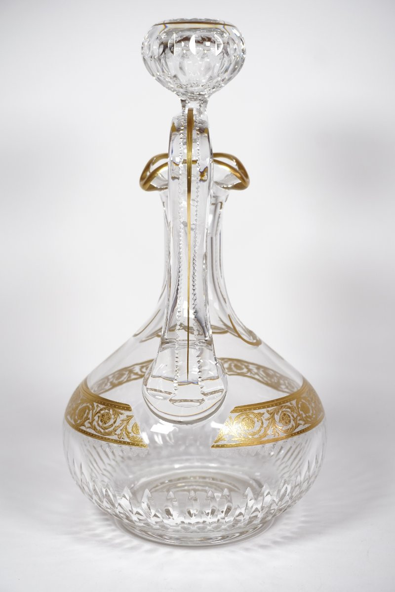 Saint Louis Thistle Crystal Decanter/magnum Carafe-photo-4
