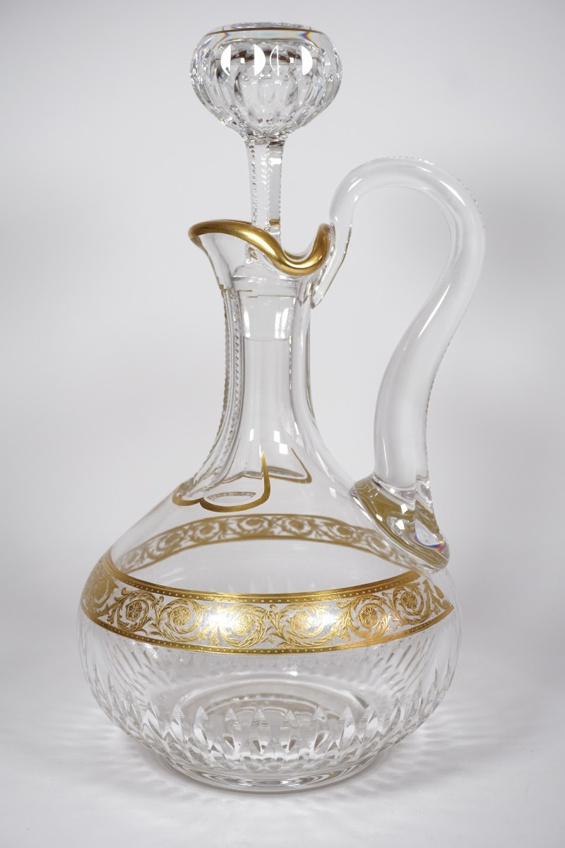 Saint Louis Thistle Crystal Decanter/magnum Carafe