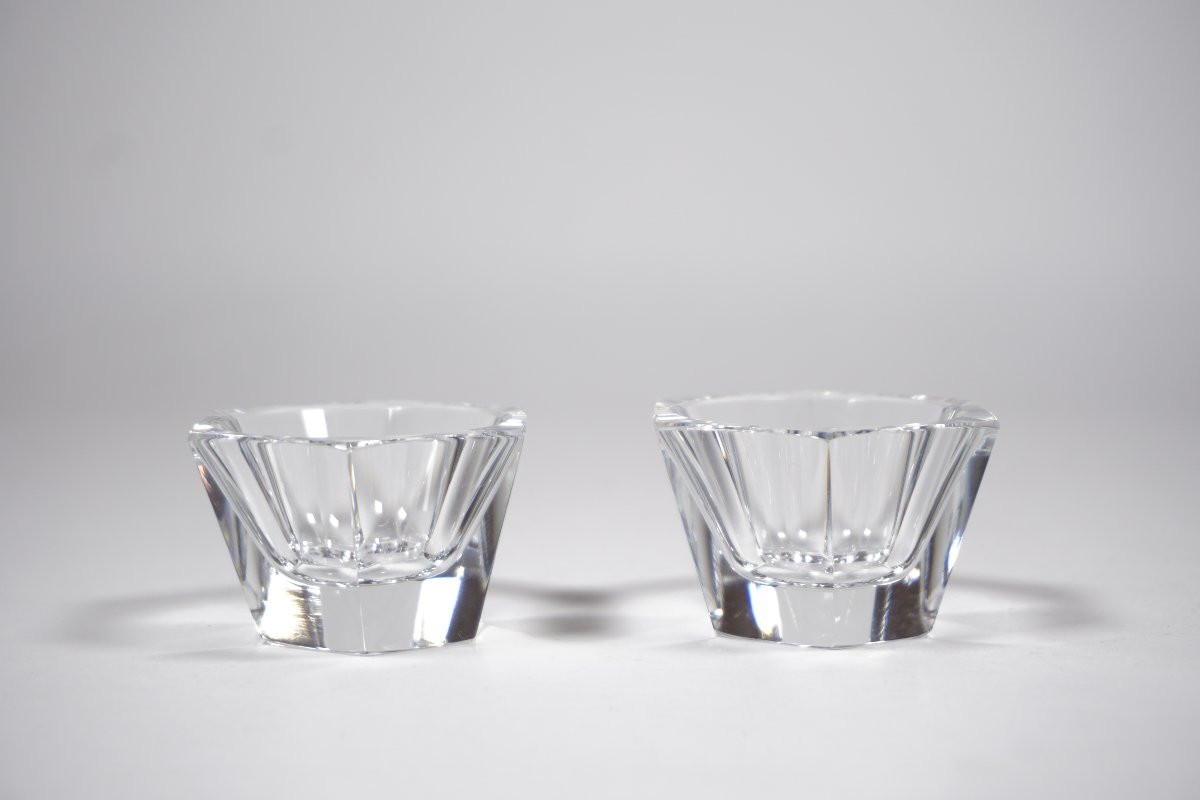 paire salière poivrière, salerons cristal Baccarat Missouri Talleyrand-photo-2