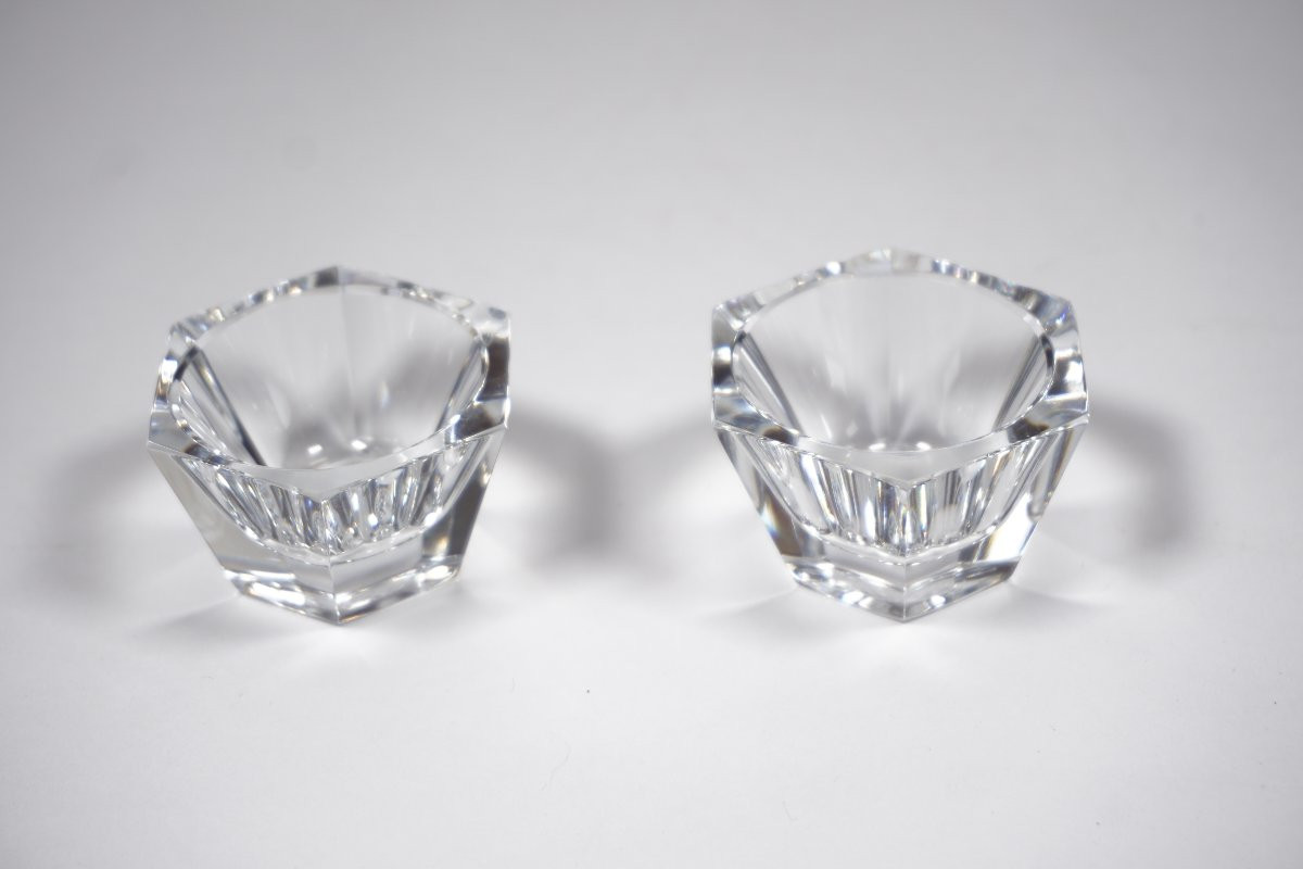 paire salière poivrière, salerons cristal Baccarat Missouri Talleyrand-photo-4