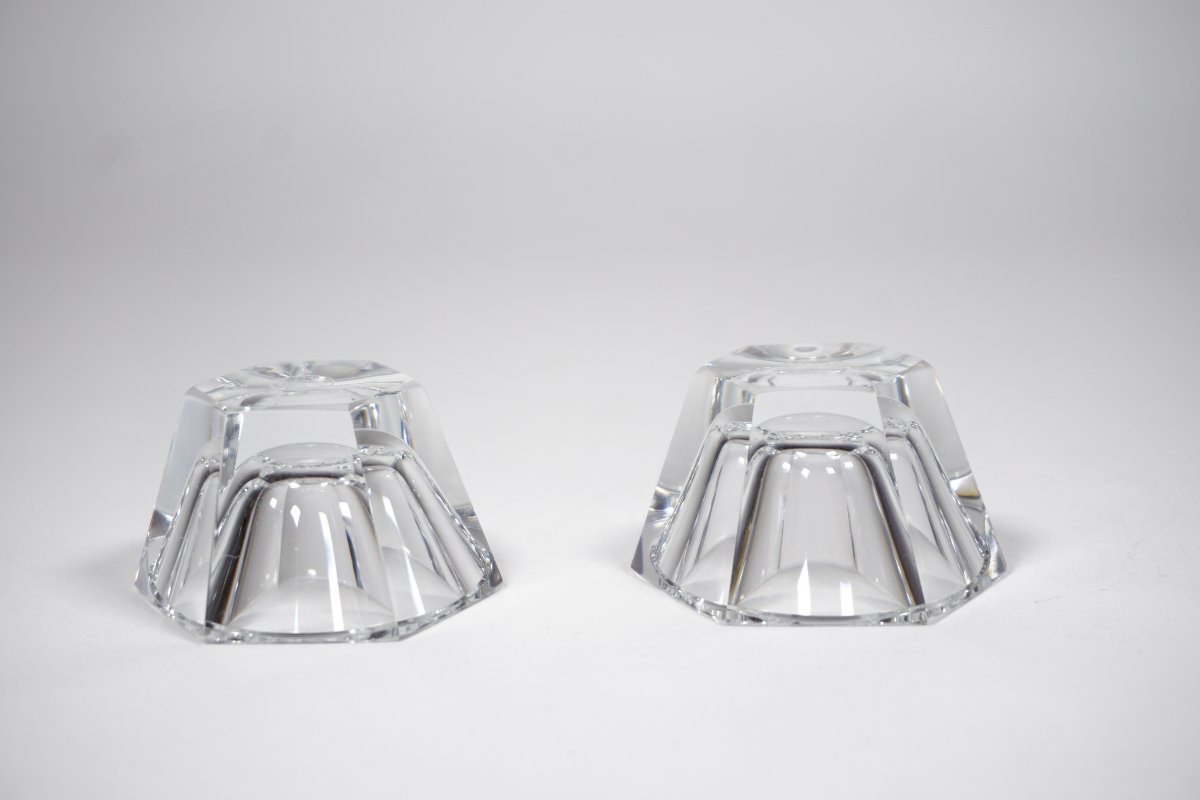 paire salière poivrière, salerons cristal Baccarat Missouri Talleyrand-photo-1