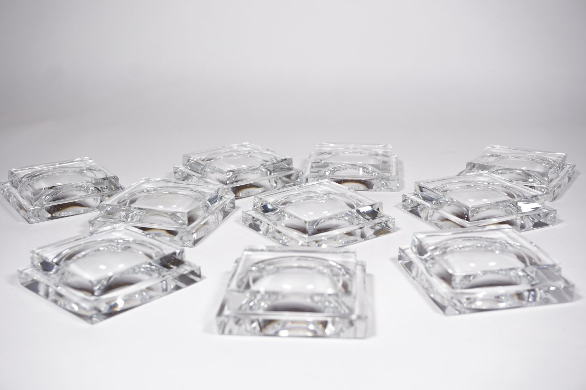 10 beurriers individuels cristal Baccarat-photo-3