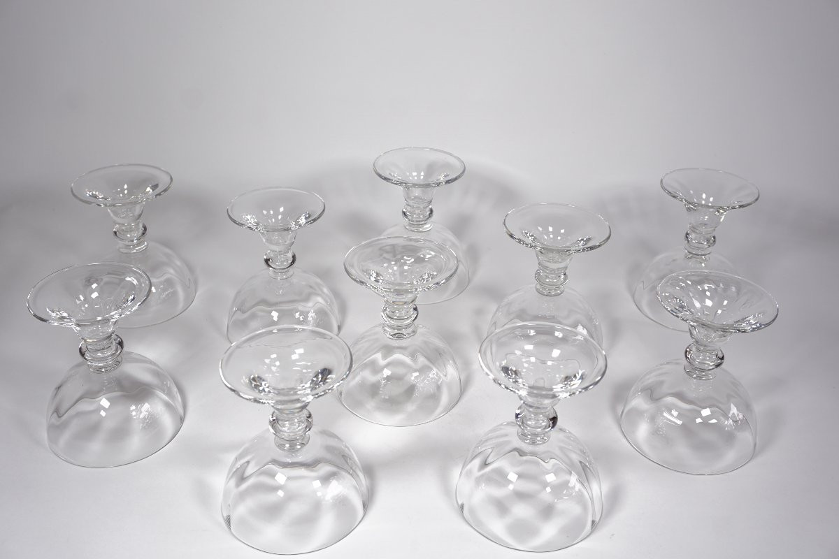 10 coupes, verres à vin de champagne cristal Baccarat-photo-4