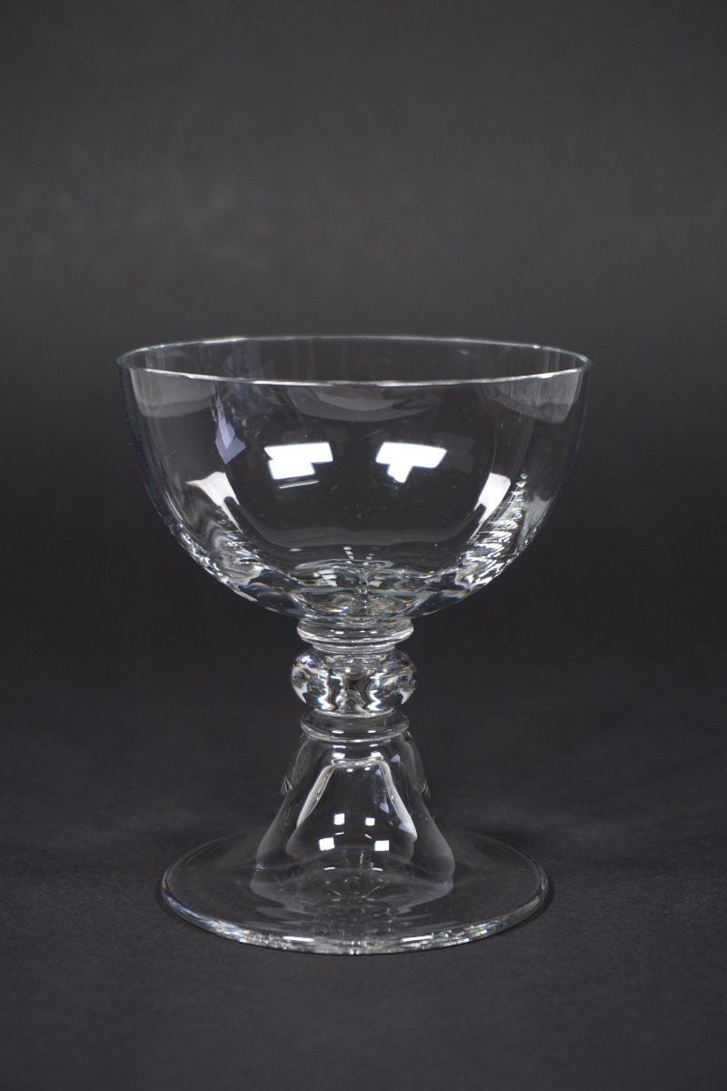 10 coupes, verres à vin de champagne cristal Baccarat-photo-5