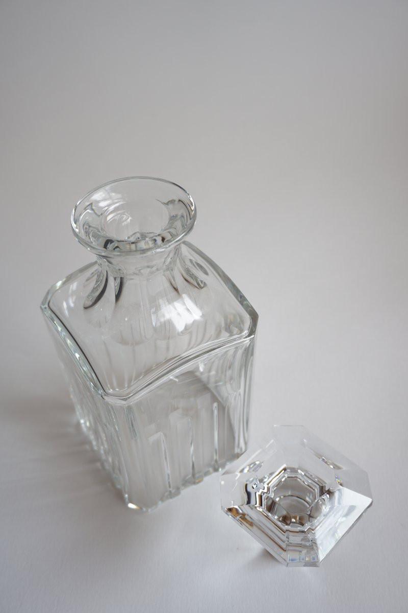 Decanter, Crystal Whiskey Bottle Baccarat Rotary-photo-1