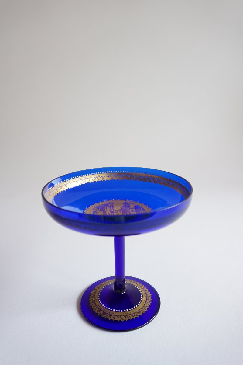 Stemmed Glass, Murano Crystal Ring Holder Venice-photo-3