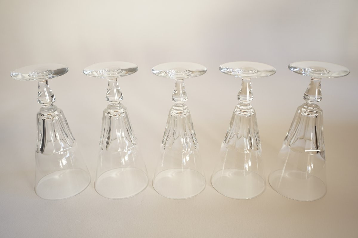 5 Baccarat Missouri Crystal Champagne Flutes-photo-2