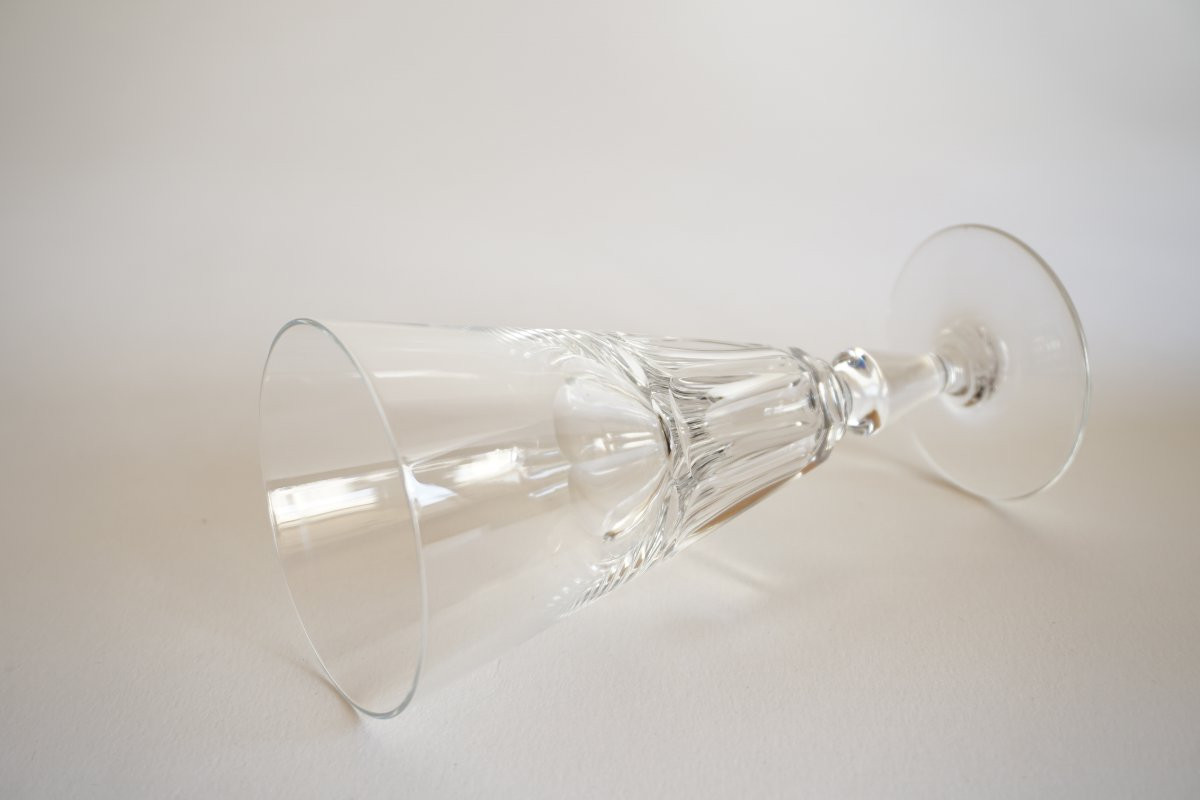 5 Baccarat Missouri Crystal Champagne Flutes-photo-1