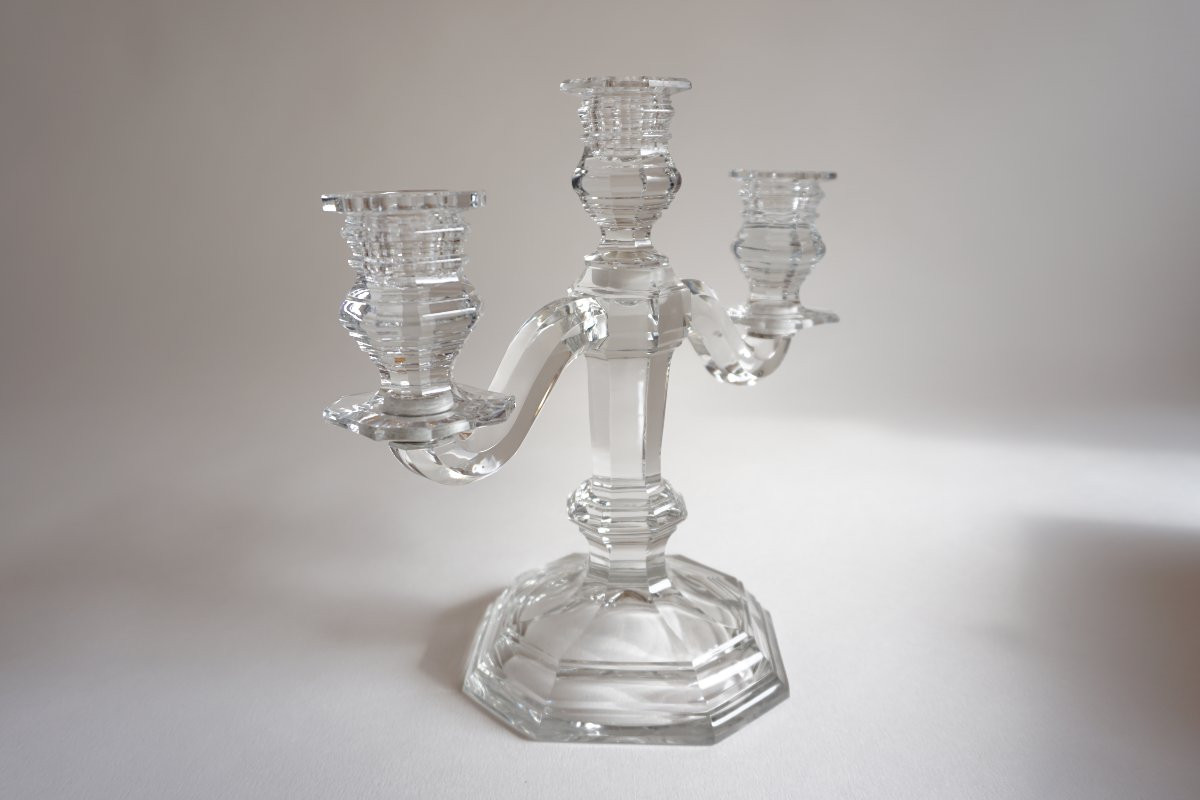 Candelabra, Chandelier, Candlestick, Baccarat Regency Crystal-photo-3