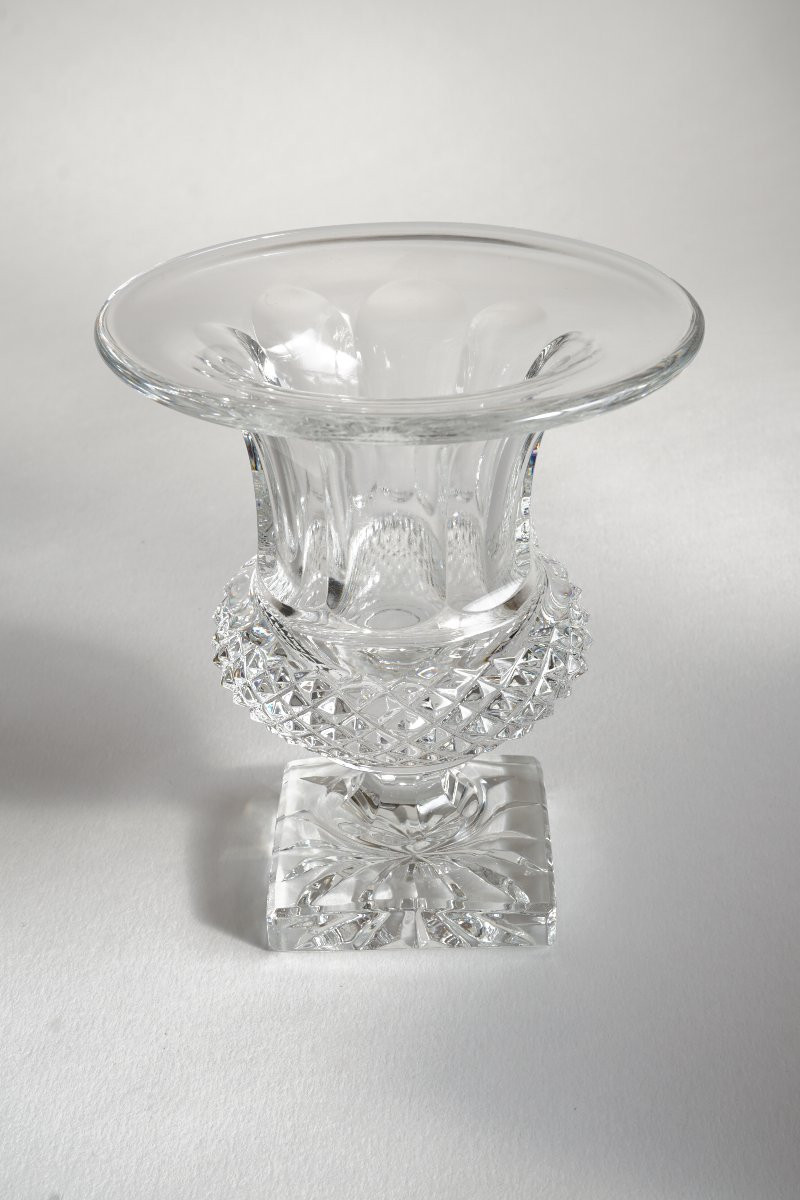 Small Medici Crystal Vase Saint Louis Versailles-photo-2