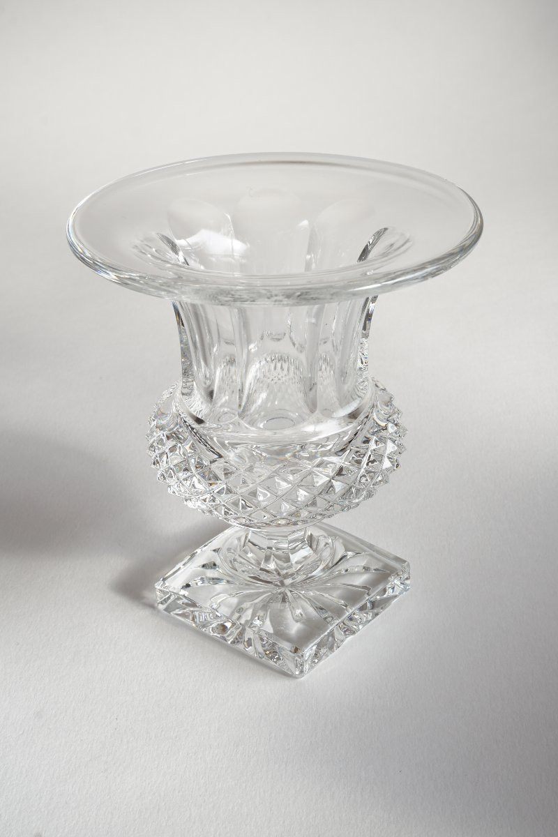 Small Medici Crystal Vase Saint Louis Versailles-photo-3
