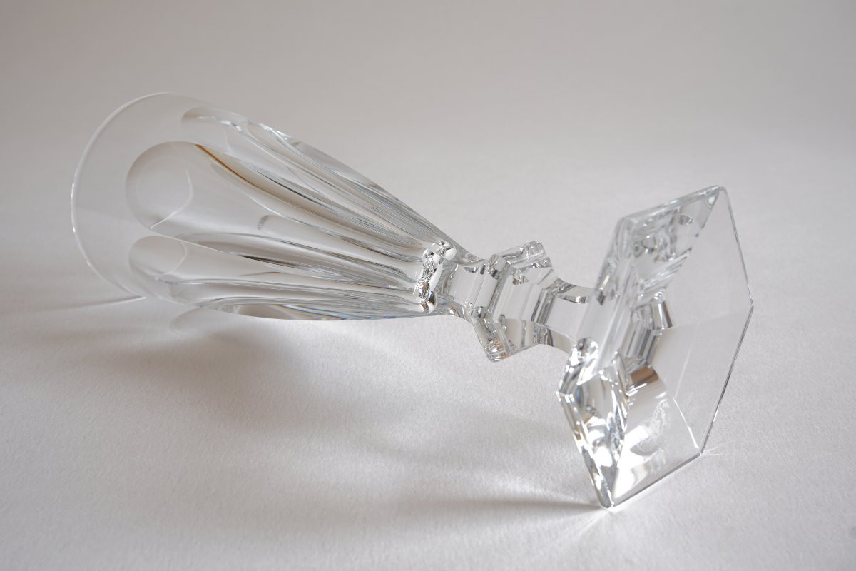 Série de 6 flutes à champagne cristal Baccarat Harcourt-photo-3