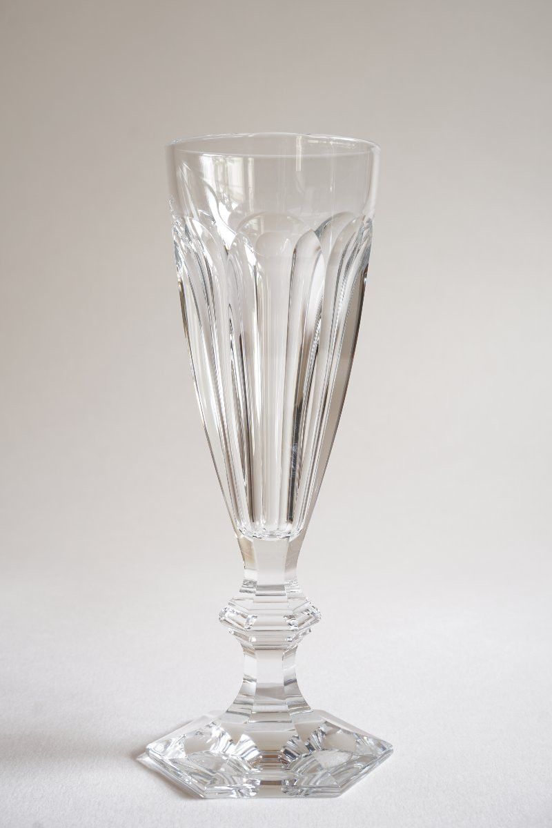 Série de 6 flutes à champagne cristal Baccarat Harcourt-photo-3