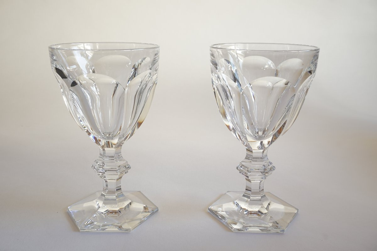 2 coffrets verres à eau cristal Baccarat Harcourt-photo-2