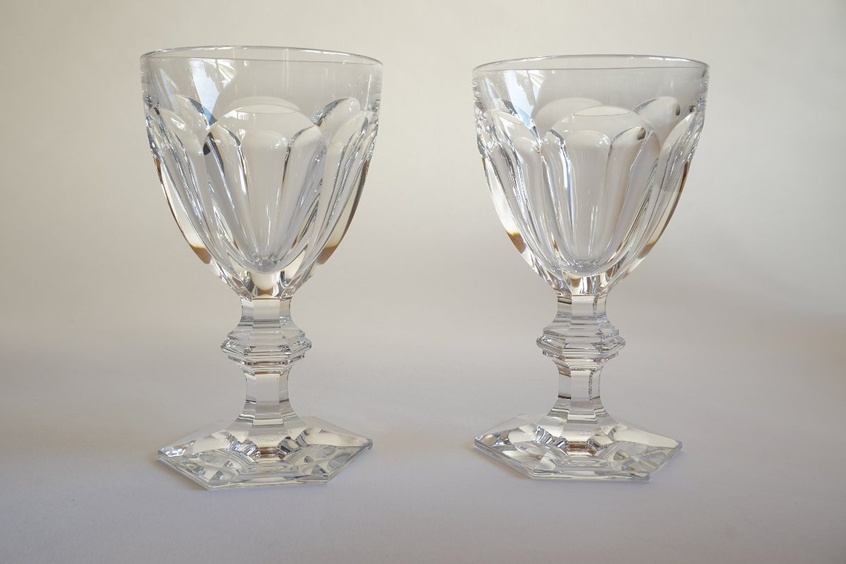 2 coffrets verres à eau cristal Baccarat Harcourt-photo-4