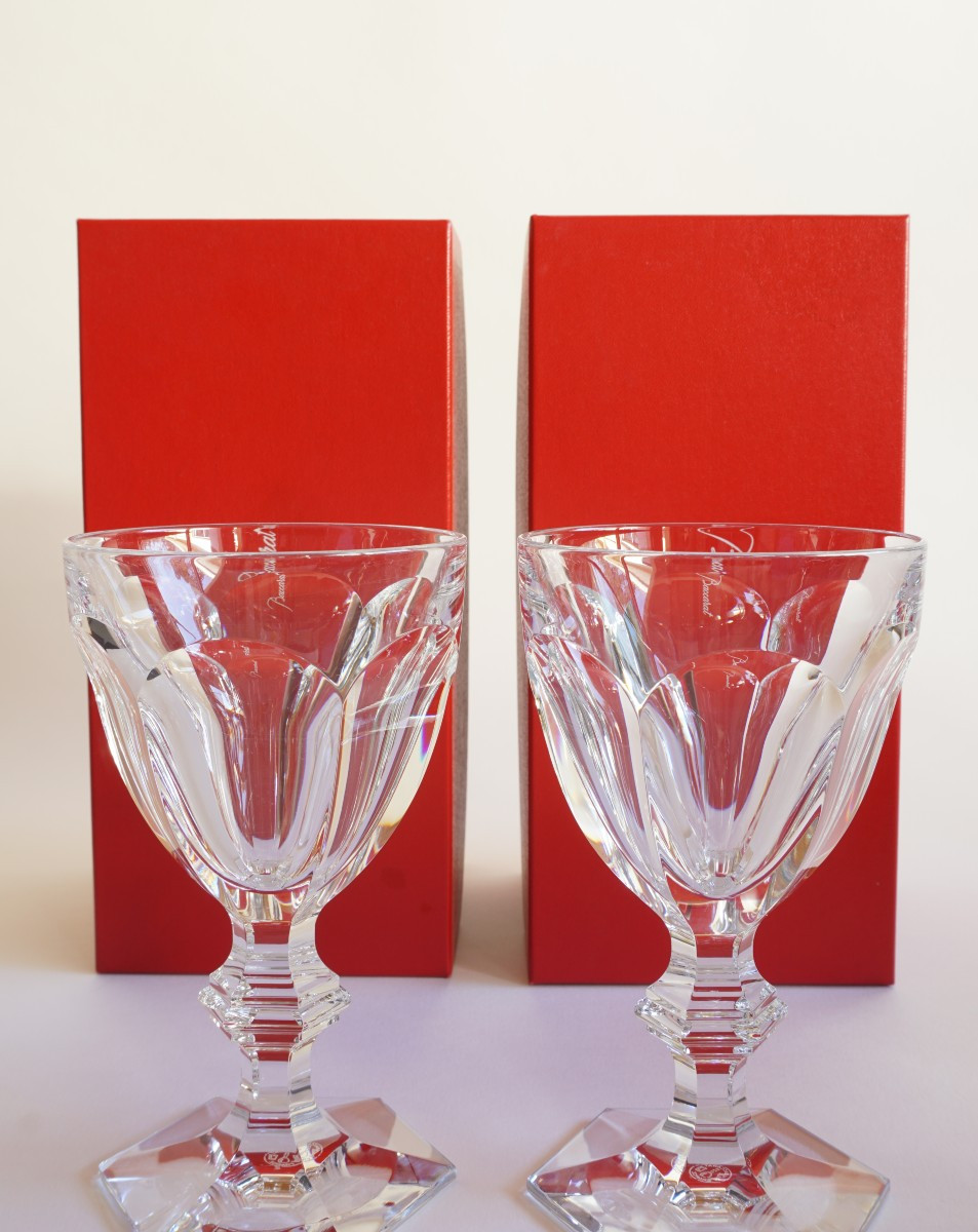 2 coffrets verres à eau cristal Baccarat Harcourt-photo-6