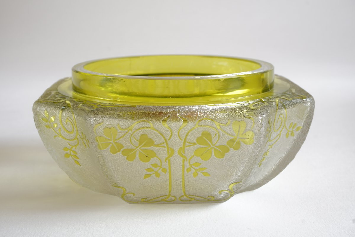 Boite, bonbonnière cristal Baccarat et Gallia Christofle-photo-2