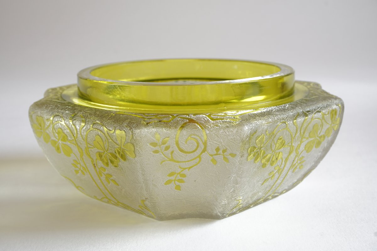 Boite, bonbonnière cristal Baccarat et Gallia Christofle-photo-4