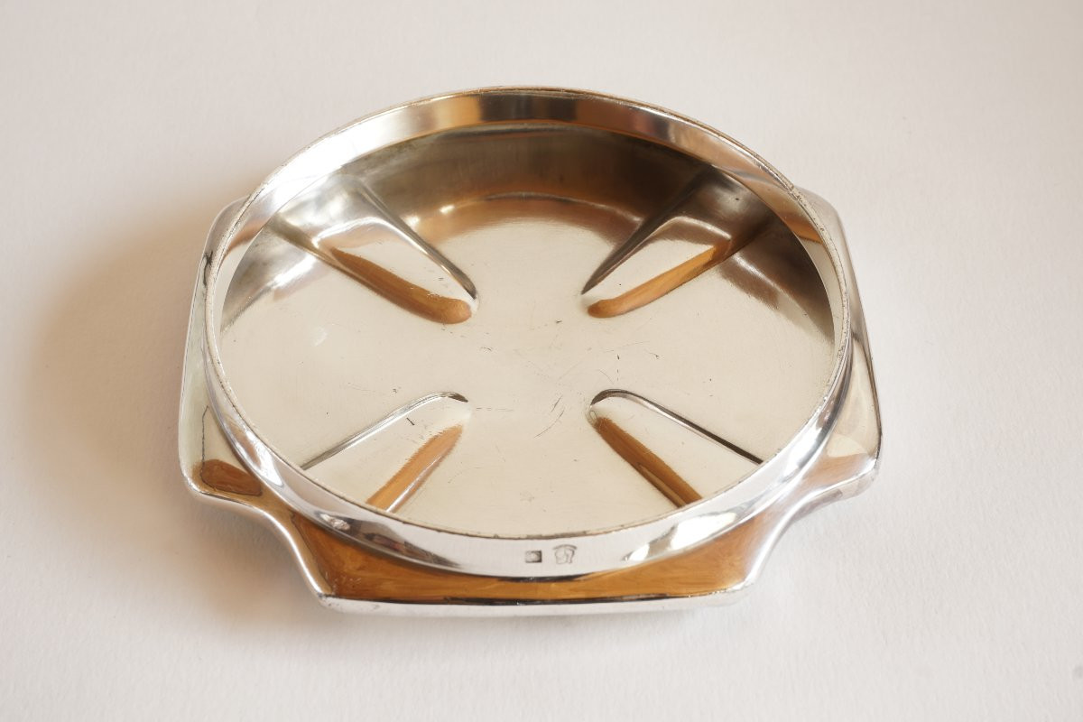 Boite, bonbonnière cristal Baccarat et Gallia Christofle-photo-3