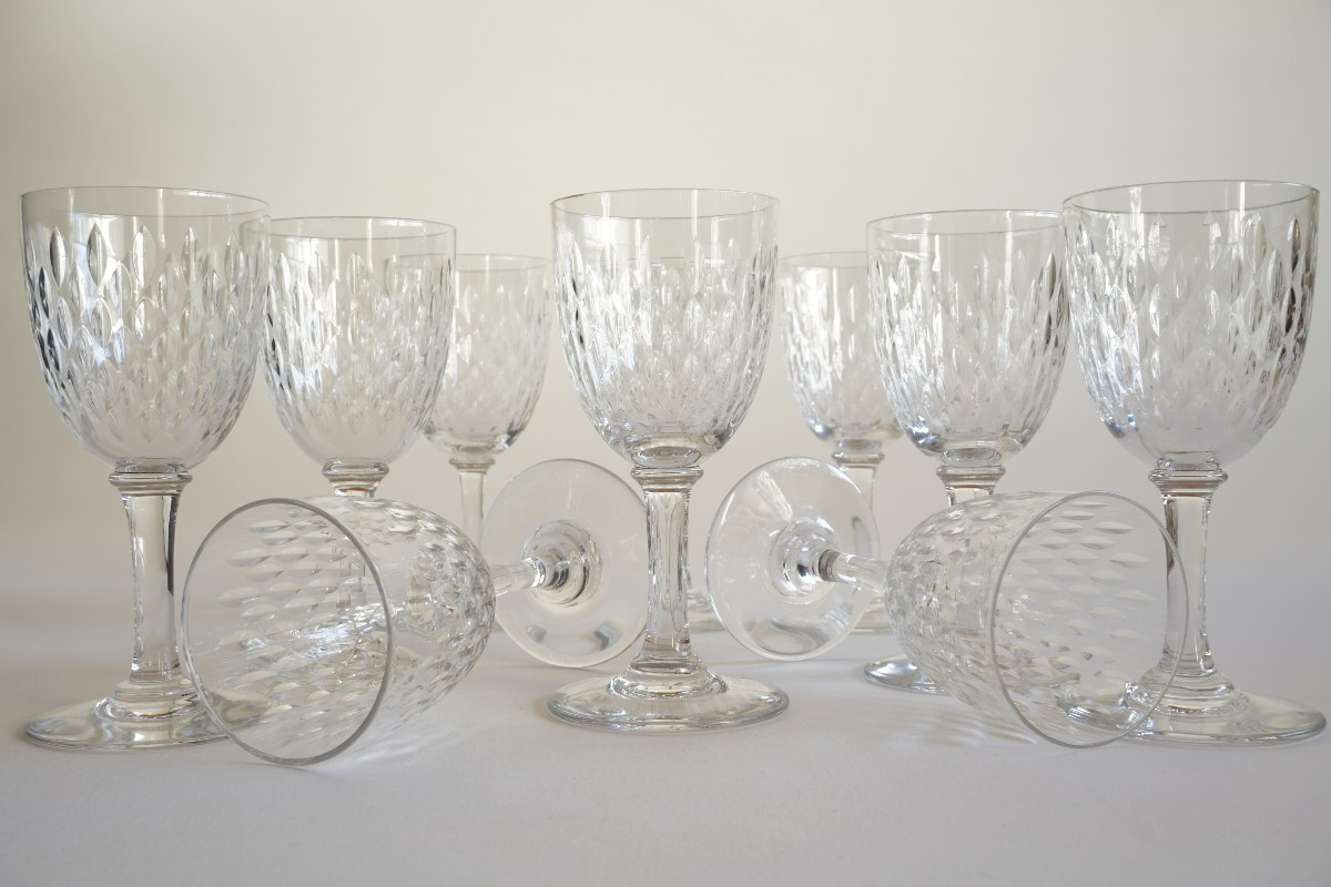 10 Baccarat Crystal Glasses Model Paris White Wine, Aperitif