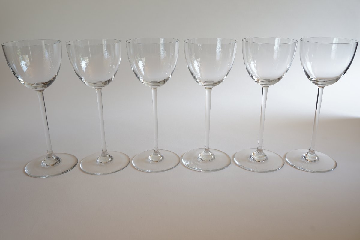 6 verres à vin du Rhin  Baccarat Dom Pérignon, Haut Brion, Normandie, Perfection, Saint Rémy-photo-2