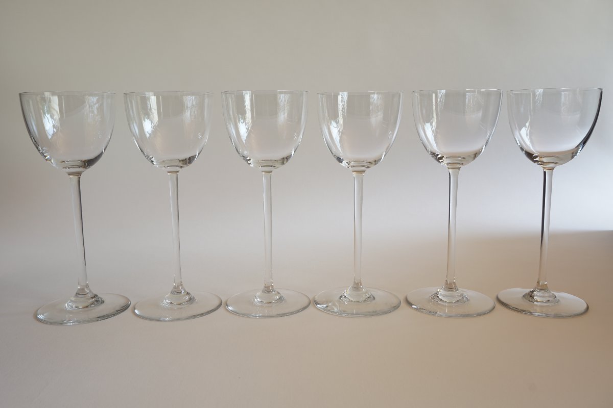 6 verres à vin du Rhin  Baccarat Dom Pérignon, Haut Brion, Normandie, Perfection, Saint Rémy-photo-1