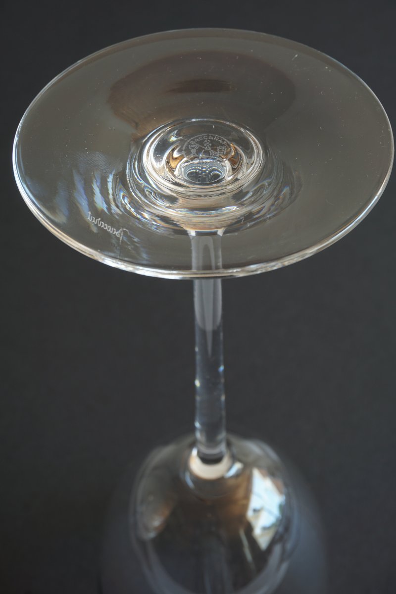 6 verres à vin du Rhin  Baccarat Dom Pérignon, Haut Brion, Normandie, Perfection, Saint Rémy-photo-5