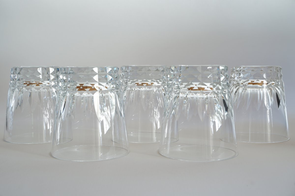 5 Crystal Whisky Glasses Baccarat Piccadilly-photo-3