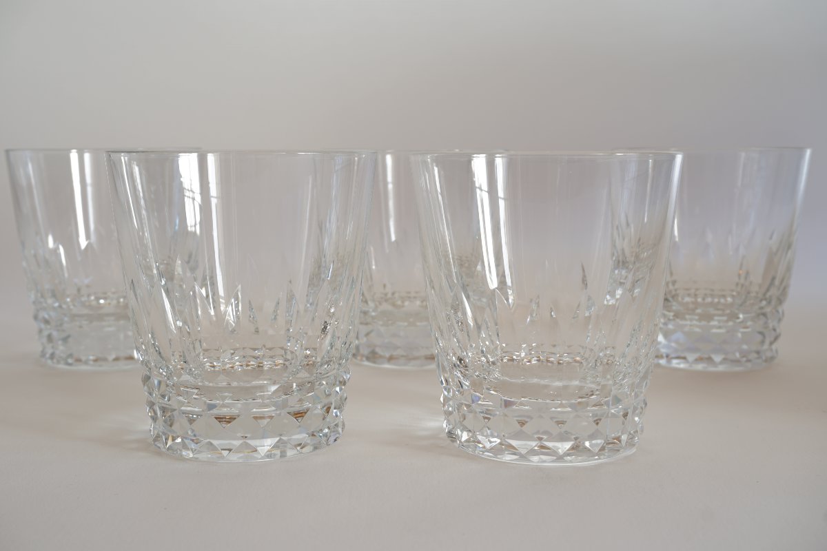 5 Crystal Whisky Glasses Baccarat Piccadilly
