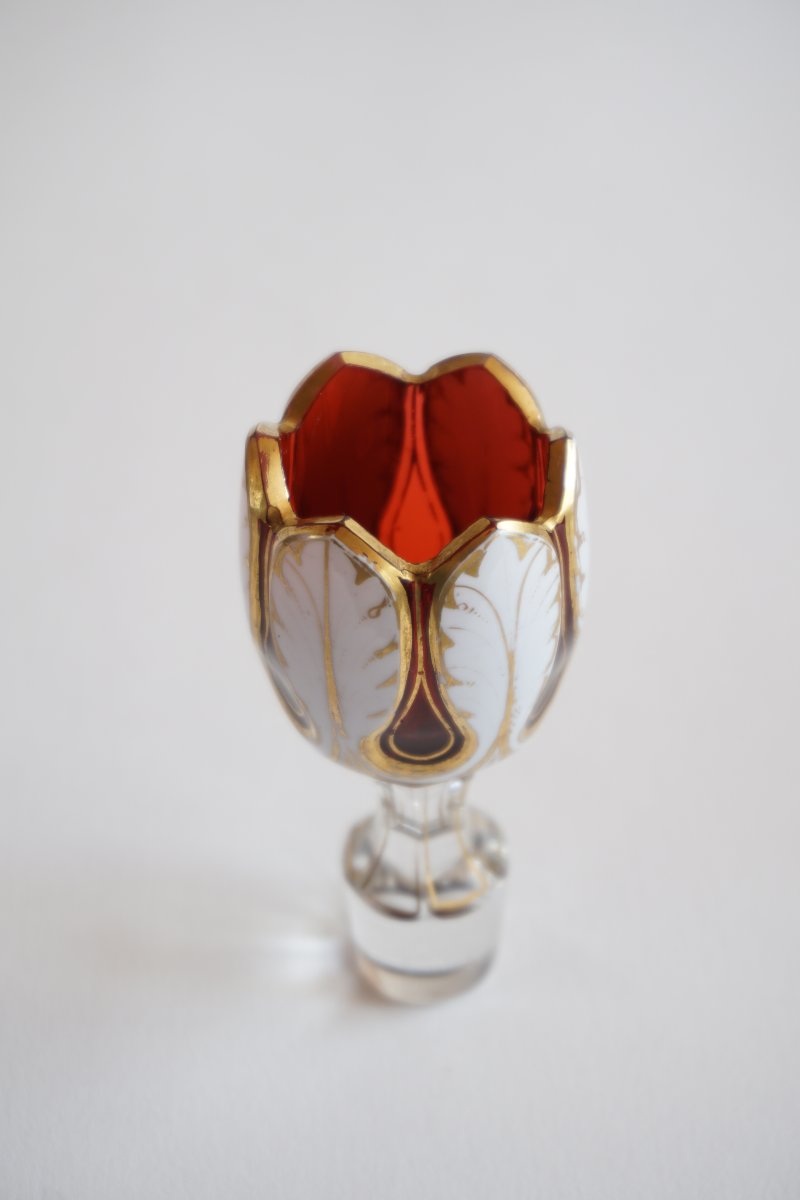 Red Crystal Decanter Overlay Mid-19th Century-photo-7