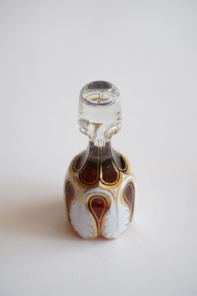 Red Crystal Decanter Overlay Mid-19th Century-photo-8